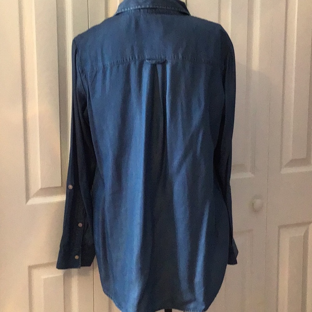 NewYork And Company Chambray Tunic Size Large - Picture 4 of 5